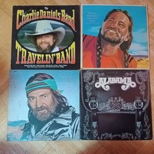 Alabama Willie Nelson Charlie Daniels Vinyl Album lot of 4