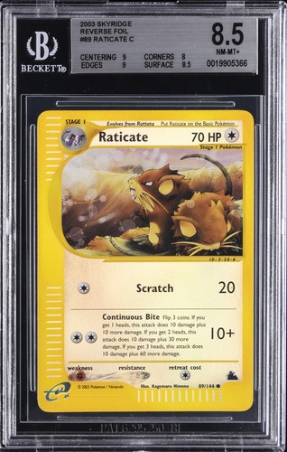 Raticate graded BGS 8.5 for sale on eBay