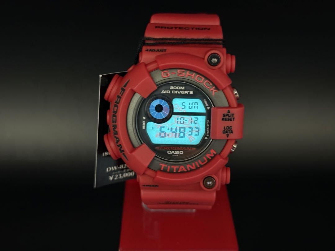 Casio G Shock DW8200F4JR Red Frogman Titanium ISO Diver Japan New