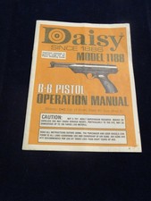 Vtg Daisy Power Line Model 1188 Bb Pistol Operation Manual B284 Vtg Daisy Power Line Model 1188 Bb Pistol Operation Manual B284