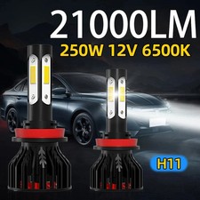 250W H4 H11 Canbus Car Light 21000LM 8000K H7 LED 12V 6500K White Turbo Headlamp