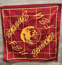 RARE Vintage 1984 Florida State University Seminoles Bandana 21x21 New 
