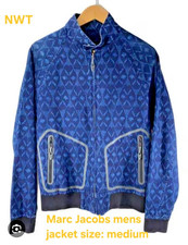 NWT: marc by marc jacobs jacket indigo blue designer bomber coat, new gift new