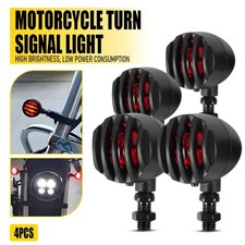 4PCS Red Turn LED Lights Signals For Kawasaki Vulcan VN 800 900 1500 1600 1700