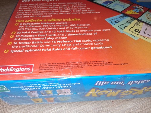 POKEMON Collector's Edition Monopoly 1999 Original SEALED NEW RARE - Picture 4 of 10