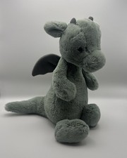 Jellycat London Bashful Dragon Plush Sage Green Stuffed Animal Toy Med 12"