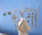 Vintage Costume Jewelry Earrings Lot of 6 Pairs Gold Tone, Silver Tone and Stone