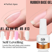 Rubber Base Gel Builder, Nail Strengthener 2 IN 1 CLEAR, PINK , ROSE, NUDE | JBS