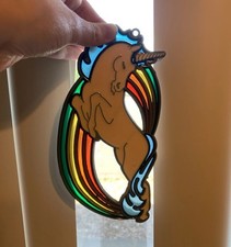 Antique Unicorn Rainbow Hanging Suncatcher Window Decor