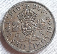 GREAT BRITAIN :  FLORIN 1949 KM 878