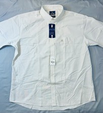 NWT Stafford Shirt Mens 18 Wrinkle Free Oxford Travel SS Button Down NEW