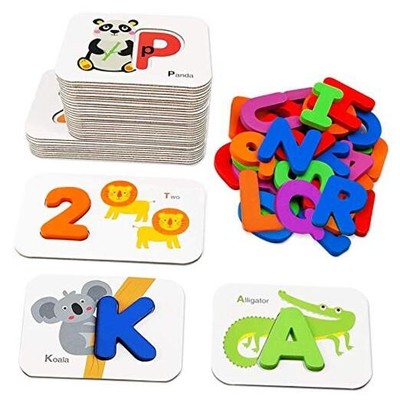  Number and Alphabet Flash Cards for Toddlers 3-5 Years, ABC Montessori 