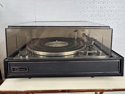 Vintage Garrard Synchro Lab SL95 Turntable Record Player Black Dust Cover
