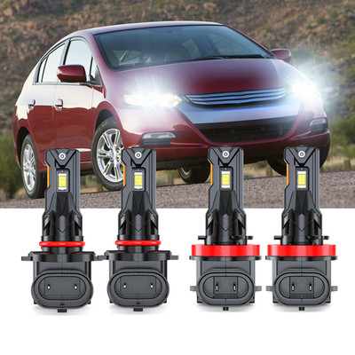 Fit Honda Insight 2010-2014 - 6000K LED Headlight High Low Beam Bulbs Combo 4PC