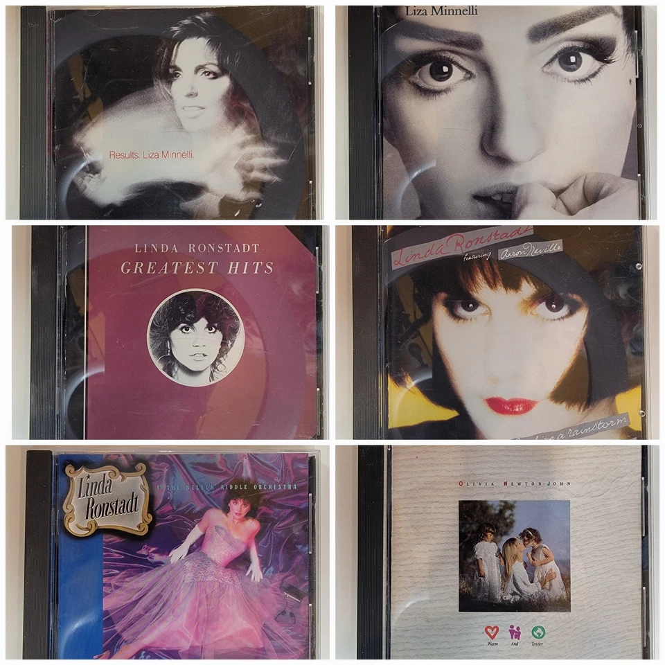 25 CD Lot Barbara Streisand Bette Mid George M Linda Ronstadt Liza M Olivia NJ Foto 3 de 4