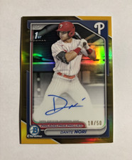 Topps 2024 Bowman Draft True Gold Refractor /50 Auto CPA-DN Dante Nori Phillies