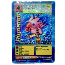 Biyomon St-03 Digimon Sticker Card 1st Edition Holo Bandai 1999 Rare Vintage