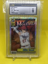 MIKE TROUT 2022 DONRUSS #M1 MARVELS RAPTURE CSG 9 Mint
