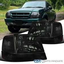 Fits 98-00 Ford Ranger Smoke Headlights Corner Turn Signal Lamps 1998-2000 Pair Fits 98-00 Ford Ranger Smoke Headlights Corner Turn Signal Lamps 1998-2000 Pair