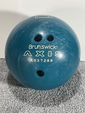 Vintage Brunswick Axis Blue Swirl Bowling Ball 10 lb 4 oz Spare Ball