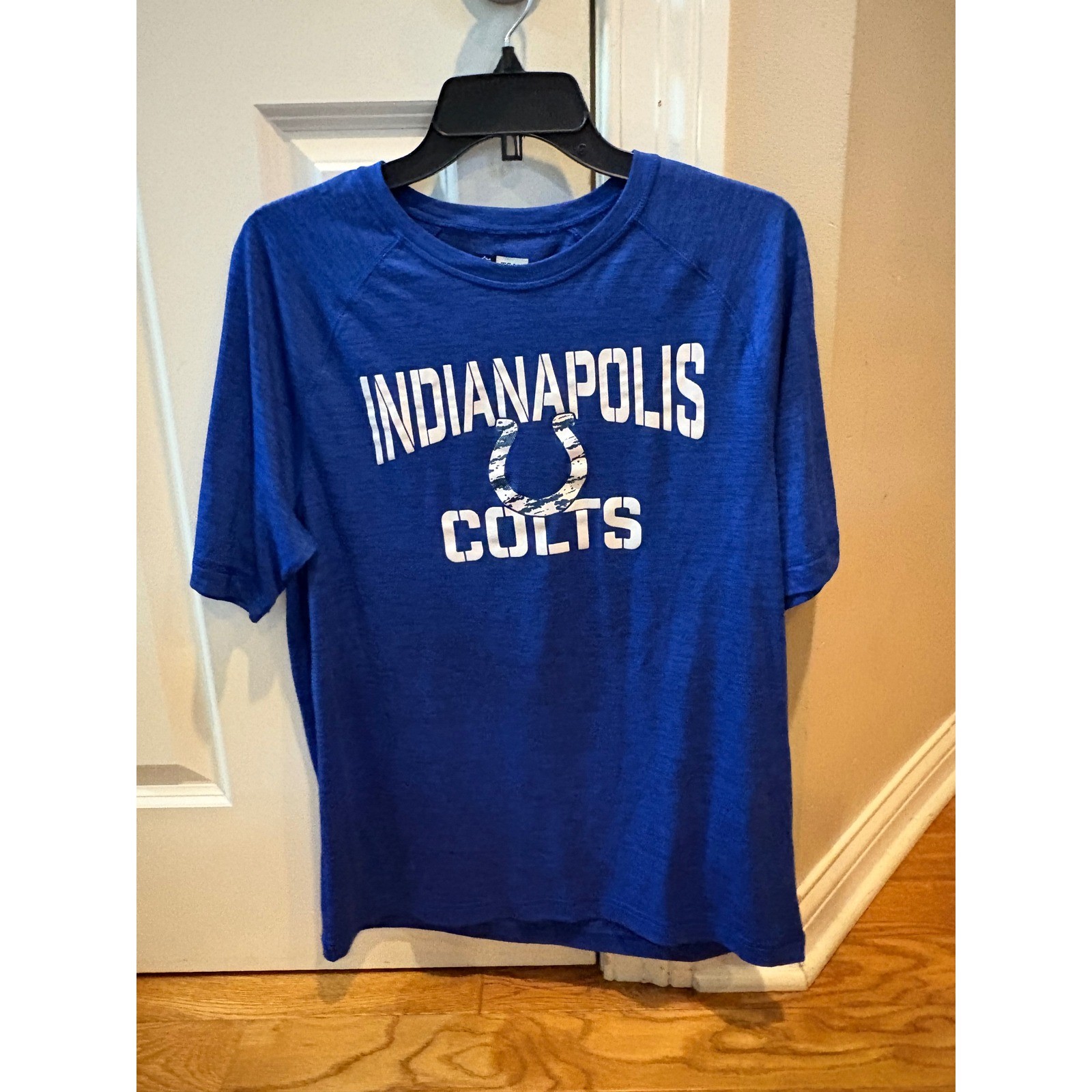 Mens Indianapolis Colts NFL Team Apparel Short Sleeve T Shirt Size Medium Blue