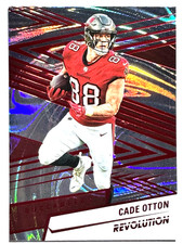 CADE OTTON Buccaneers 2025 Panini Revolution RED SWIRL PARALLEL Card #130