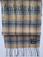 DAKS London Vintage Classic Check Lambswool Fringe Scarf