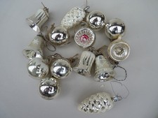 Lauschaer Glas Christbaumkugel Reflex Glöckchen Zapfen vintage 1950er Jahre