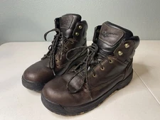 Danner Boots Men's Size 9 EE Caliper Style #19452 Soft Brown Leather 6" Work