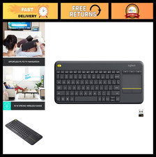 Wireless Touch Keyboard with Built-in Touchpad, Easy Media Control, HTPC for TV,
