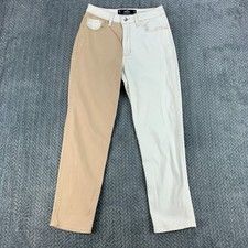 Hollister Two Toned Ultra High-Rise Mom Jeans Neutral Colors Women's Size 3 REG