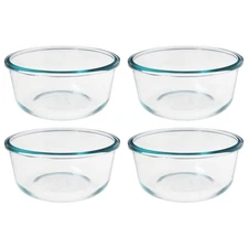 Snapware 7201R 4-Cup Total Solutions Glass Bowl (4-Pack) - Made in USA
