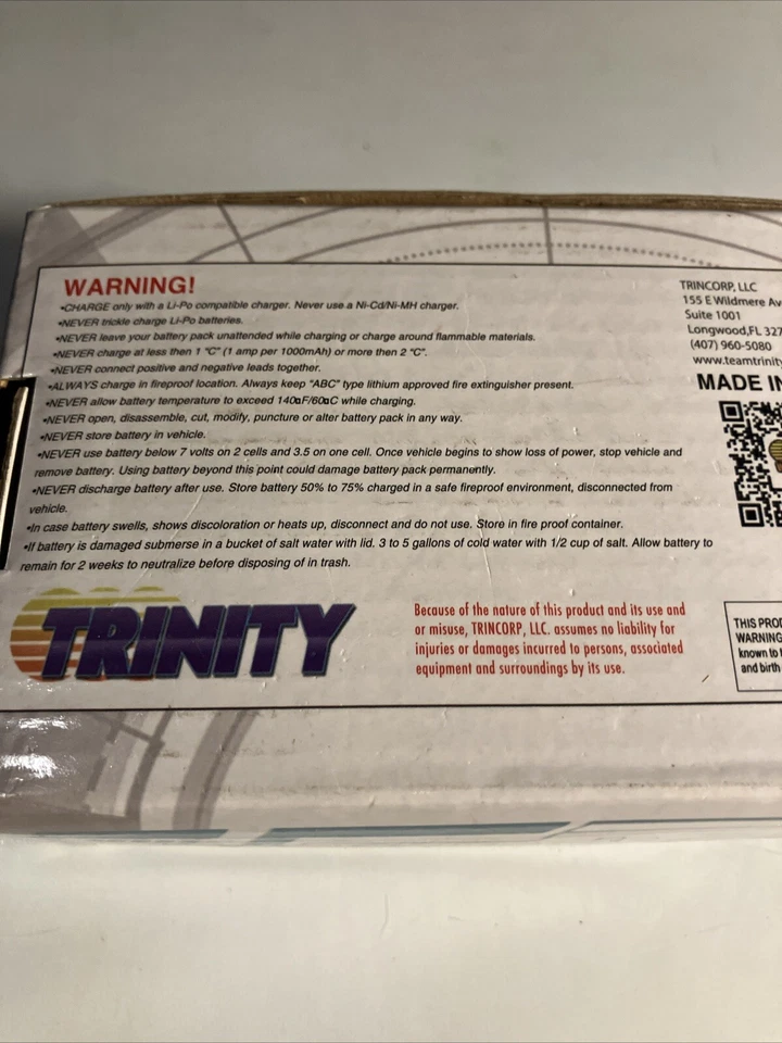 trirev2038-5 Trinity 2S 7.4V 6400mah True 200C Eliminator LiPo Drag Pack Xt90 - Image 3 of 4