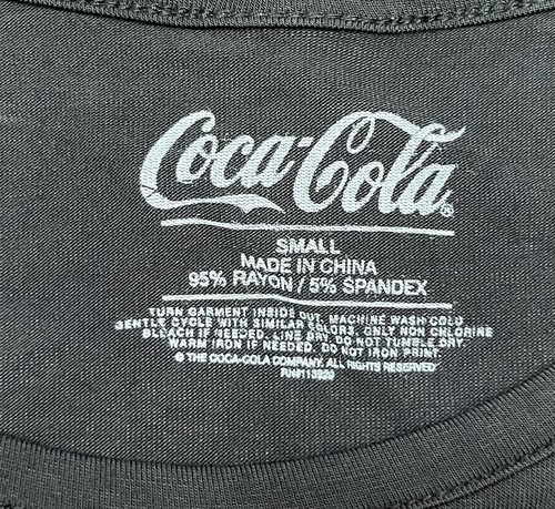 NWT Coca-Cola Logo Black Cold Shoulder Shirt Women’s Size Small - Picture 6 of 6