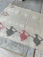 19x14 Woven Turkish linen napkin embroidered towel table runner embroidery anti