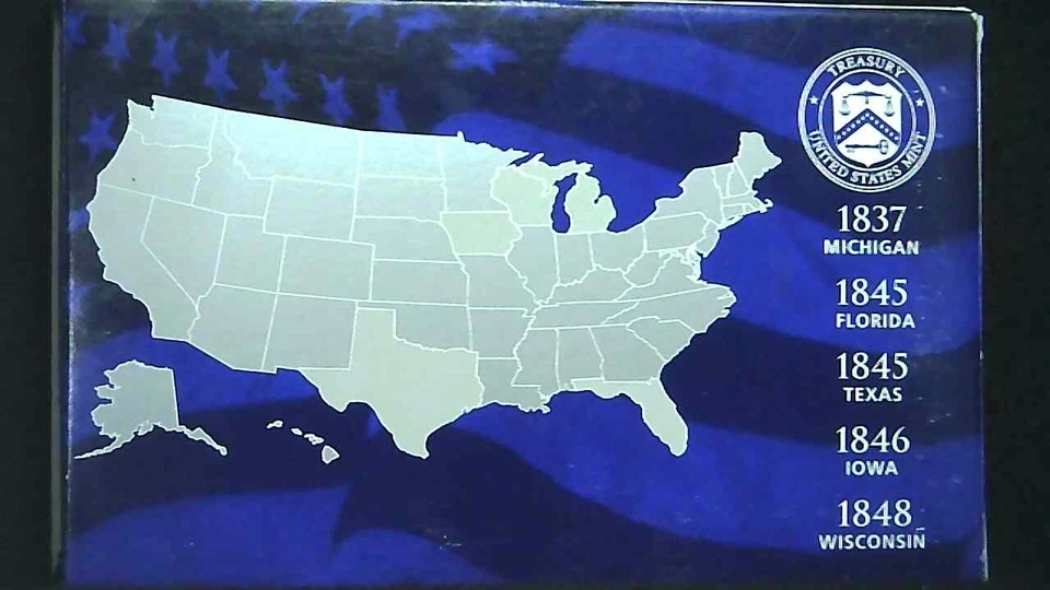 2004-S US Proof State Quarter Mint Set 5 Coins GDC Proof CN CLAD 21swc1003-1 - Image 2 of 4