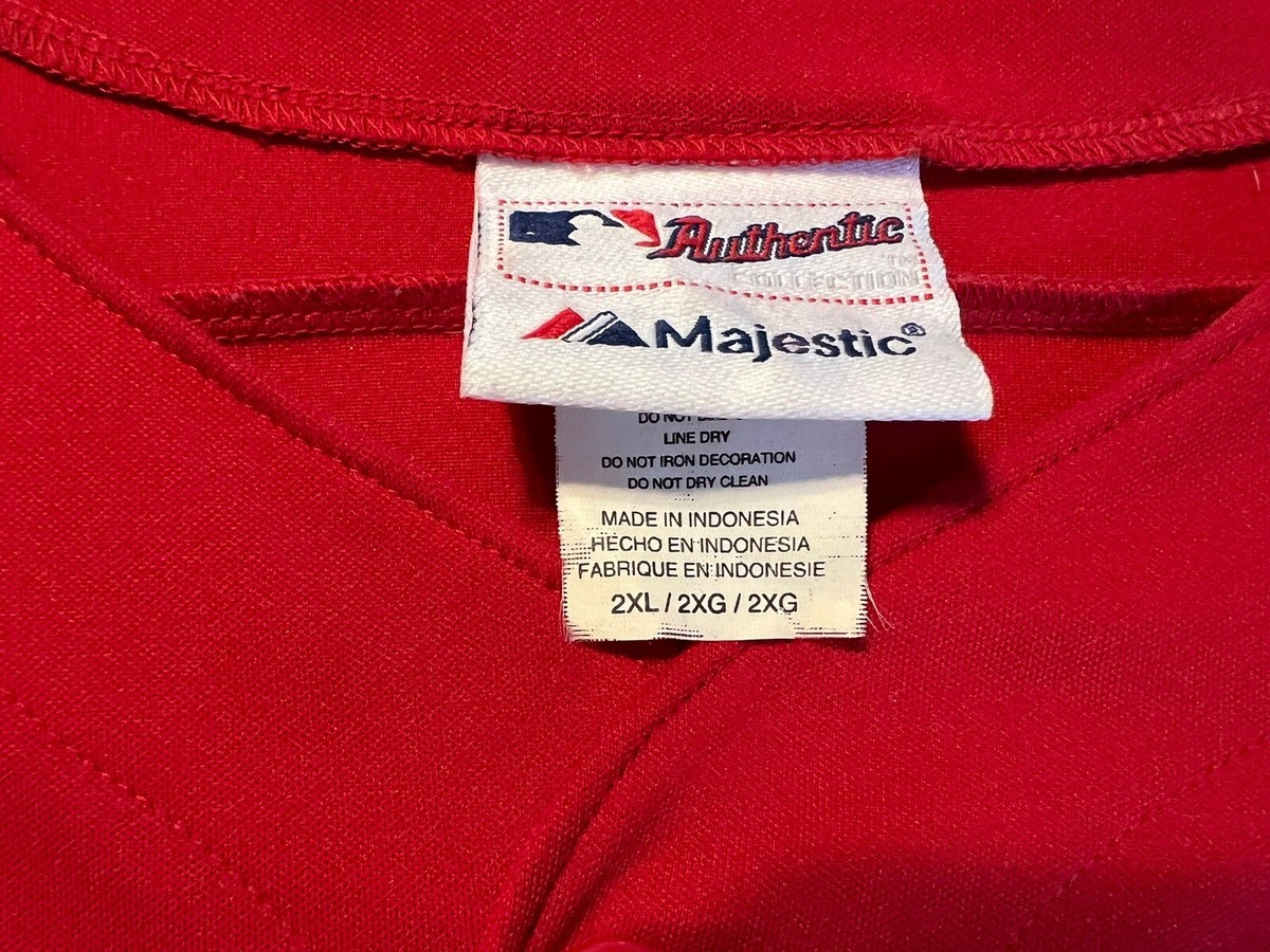 St Louis Cardinals Jersey Mens 2X Majestic Cool Base Authentic MLB