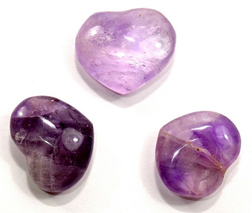 Piedras preciosas corazón amatista púrpura 24 mm cristal mineral - Madagascar (1 pieza) - Imagen 7 de 9