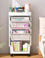 Desk Organizers and Accessories, Office Supplies Desktop Organizer with Wheel...