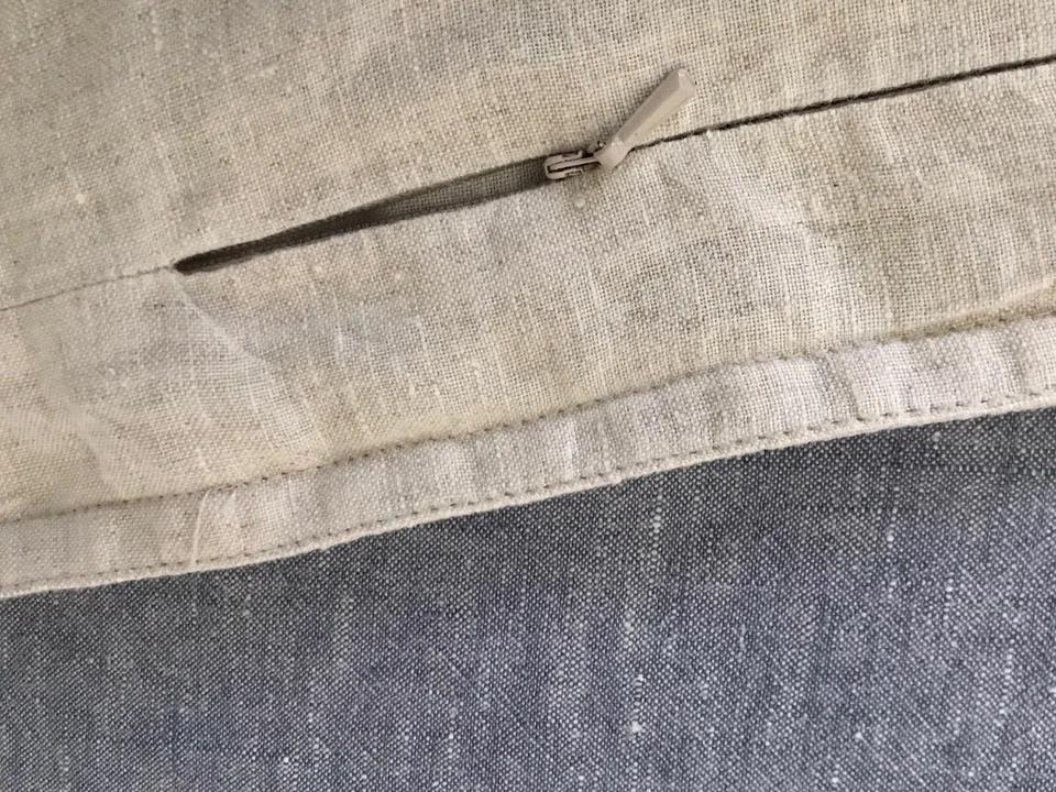 Hotel Collection Linen FULL/QUEEN Duvet Cover Zipper Closure Lightly Used - Image 4 of 4