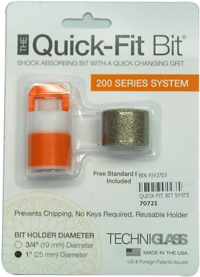 Quick Fit Bit System 200 Series 1'' Fits Glastar G-8 Diamond Tech Burk Grinders