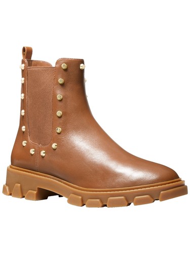 NIB Michael Kors KINCAID ANKLE BOOTIE LEATHER/DOME STUDS  NIB Michael Kors KINCAID ANKLE BOOTIE LEATHER/DOME STUDS BROWN 8M US main image 0