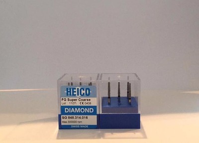 DIAMOND BURS HEICO FG SUPER COARSE SG:848.016 5pcs (SWISS MADE)