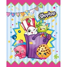 8pc Set Shopkins Loot Bags/Treat Bags with Handle - Approx. 7.25" x 9" each