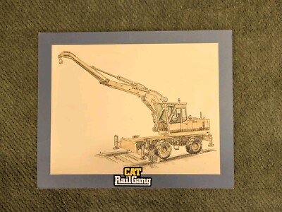 CATERPILLAR TRACTOR Co. CAT RailGang Original Illustration Art 12.5''x10''