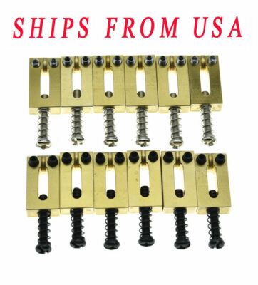 High Quality Solid Brass Guitar Bridge Saddles 10.5/10.8mm fits for Strat Tele