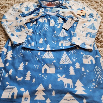 Cat & Jack: ''Winter Scene'' Gown (w/ Matching Doll Gown), Size Girls 5T, NWT
