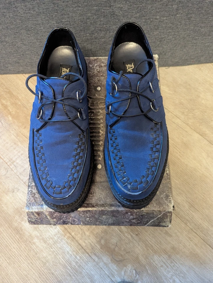 Zapato Pleaser Demonia V-CREEPER-502S Para Hombre 2" Plataforma Creeper Azul Talla 11 Foto 2 de 4