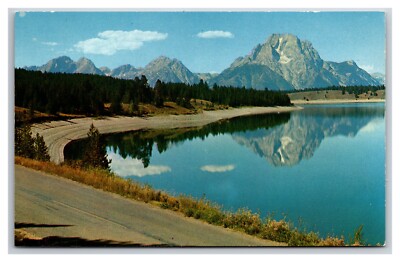 Jackson Lake Jackson Hole Wyoming WY UNP Chrome Postcard S27