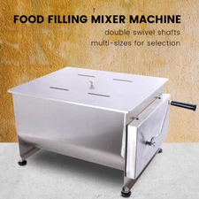 Hakka Double Axis Manual Meat Mixer Commercial Sausage Mixing Stainless Steel